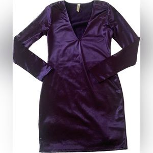 Agaci Violet long sleeve mini dress